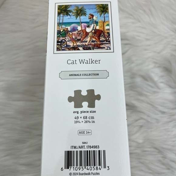 New Boardwalk Cat Walker 1000 Piece Jigsaw Puzzle Animal Collection Colorful - Picture 10 of 16